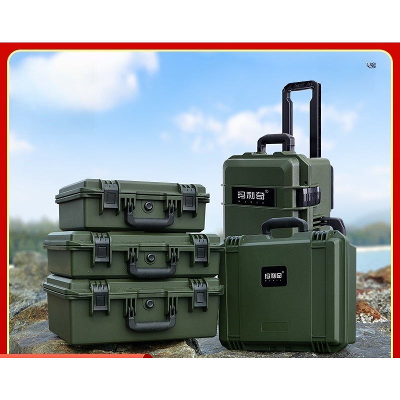 Drone Camera Case - Wielka, wojskowa, zielona walizka ochronna na
