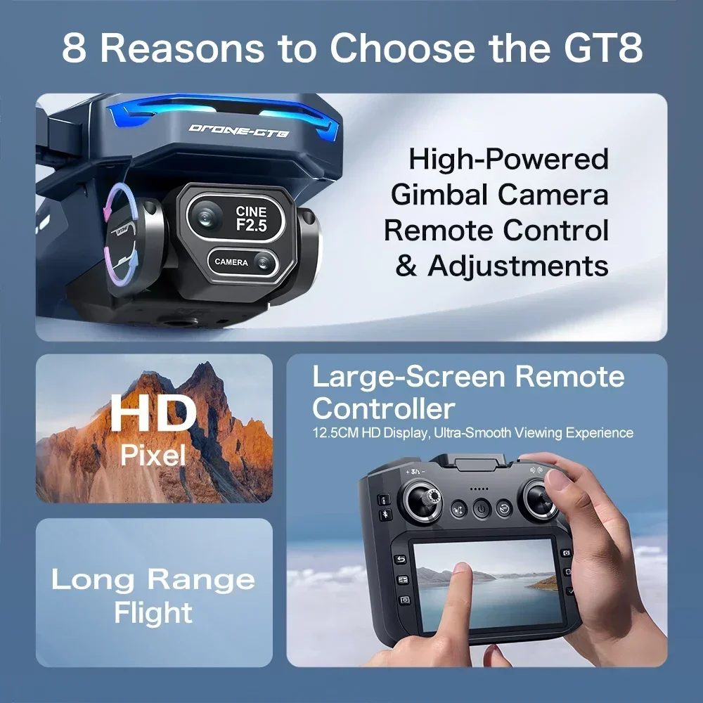 Dron 4K HD GT8 Kamera Unikanie – Drone Camera Night Vision recenzja i cena