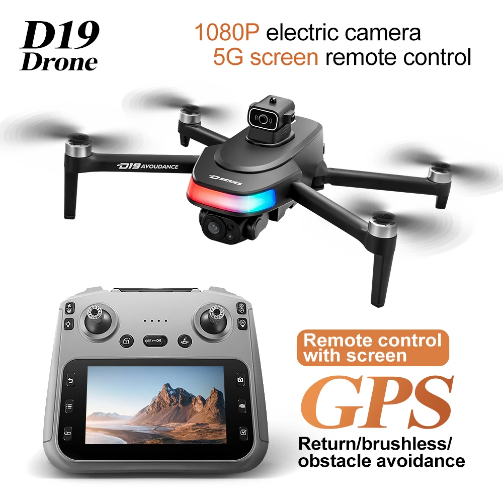 Gorący dron GPS D19 1080P z sz – Drone Camera With Gimbal recenzja i cena